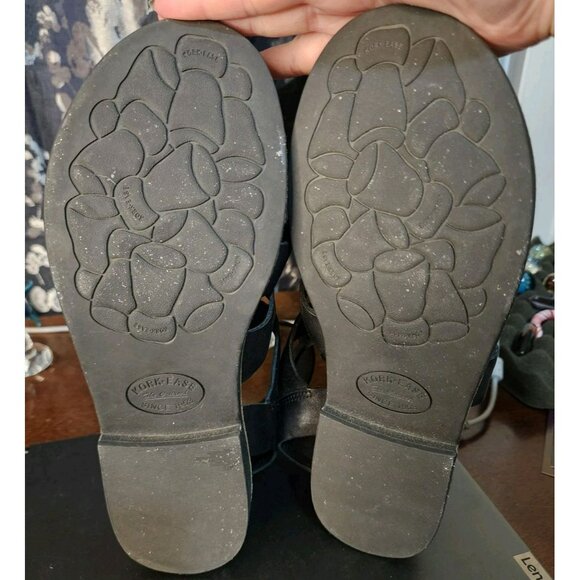 Kork-Ease Baltea Black Leather Sandals Sz 10M Comfortable Gladiator - Picture 7 of 8